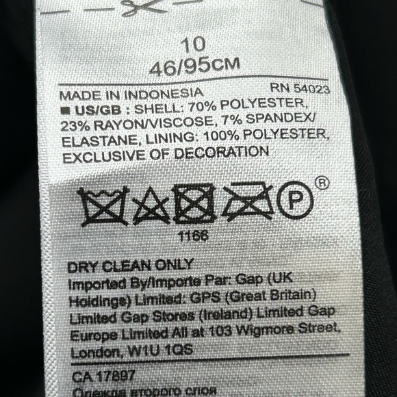 Banana Republic NWT Dress Black 10 Short Sleeve Eyelash Lace Trim Sheath Career - Picture 14 of 16